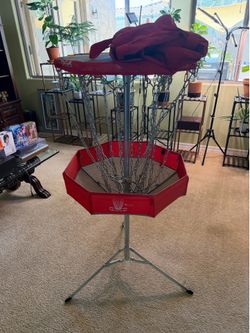 PDGA Portable Disc Golf Basket with storage bag