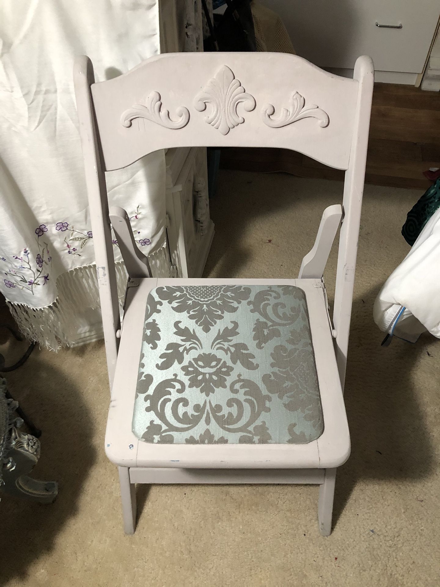 Refinished Antique Fold-Up School Chair