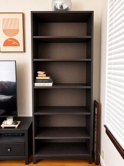 Tall Dark Wood Bookshelf / Bookcase – Great Condition