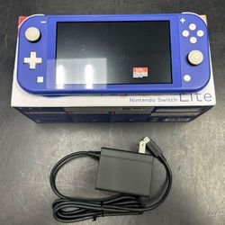 Nintendo Switch Lite 32GB Handheld Console Blue Used in Box + 256GB SD Card