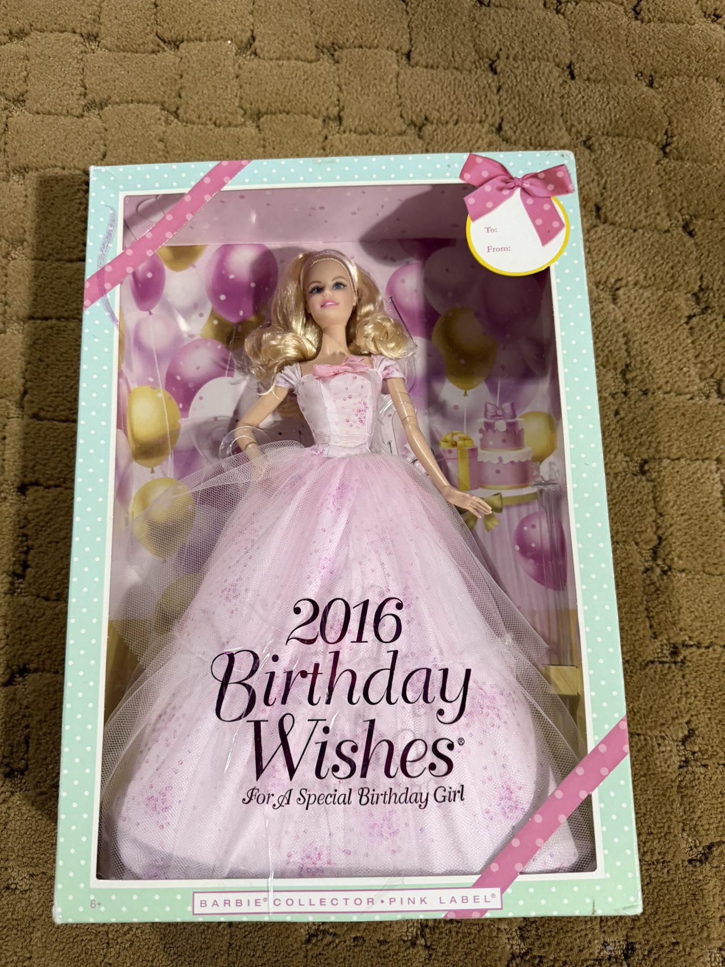 Mattel 2016 Barbie: Birthday Wishes Collector Pink Label Barbie Doll