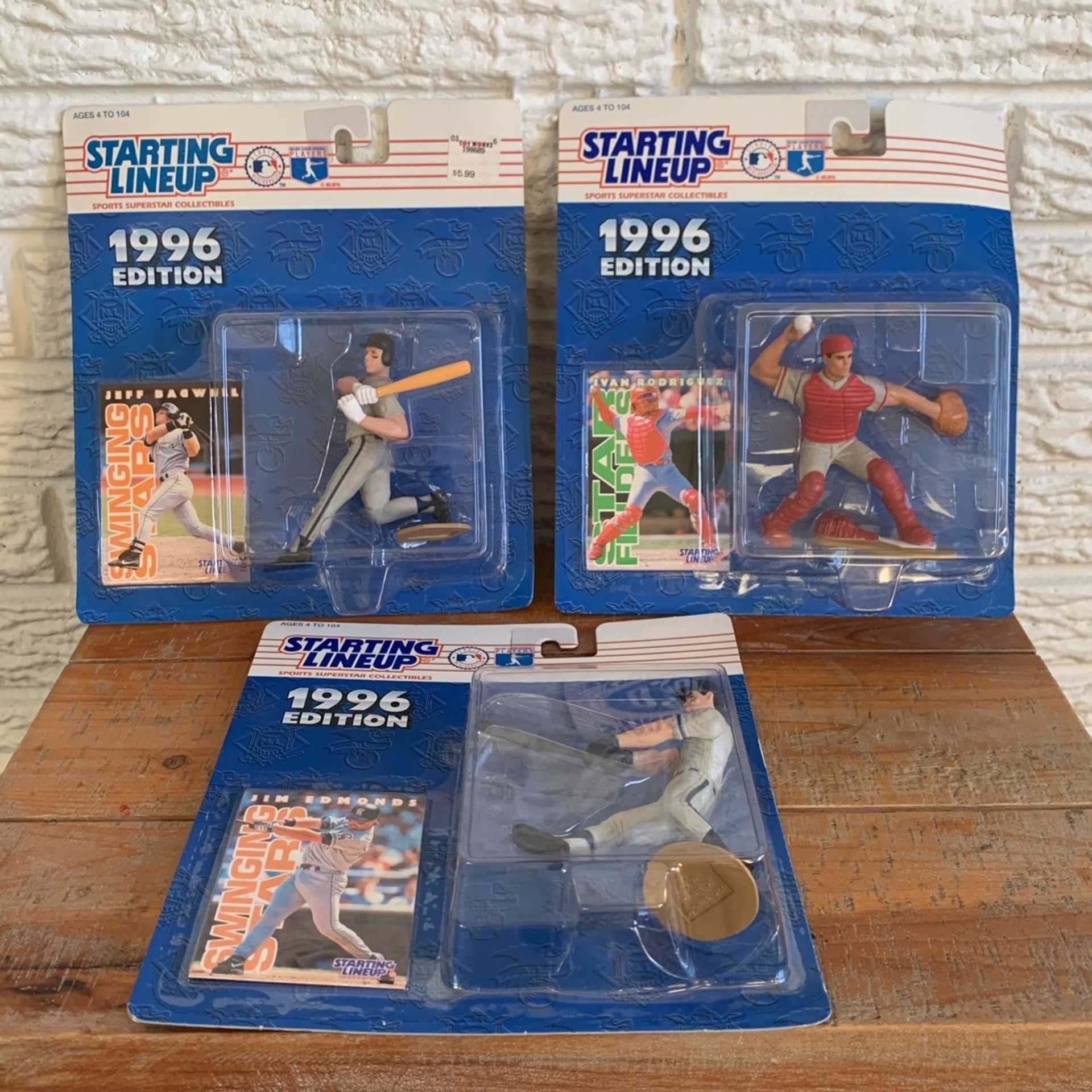 Lot Of 3 1996 Starting Lineup / Ivan Rodriguez, Jeff...