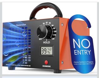 160,000 mg/h Ozone Generator with Temperature/Humidity Display and 120-Minute Timer — O3 Ionizer Air Purifier for Large Spaces (5,000 sq ft) — Upgrade
