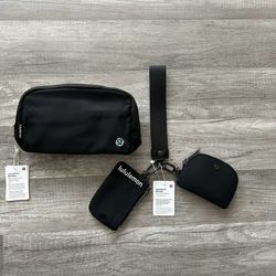 Lululemon Bundle Belt Bag and Dual Pouch Wristlet Keychain