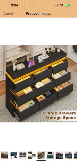 LED DRAWER DRESSER NEW