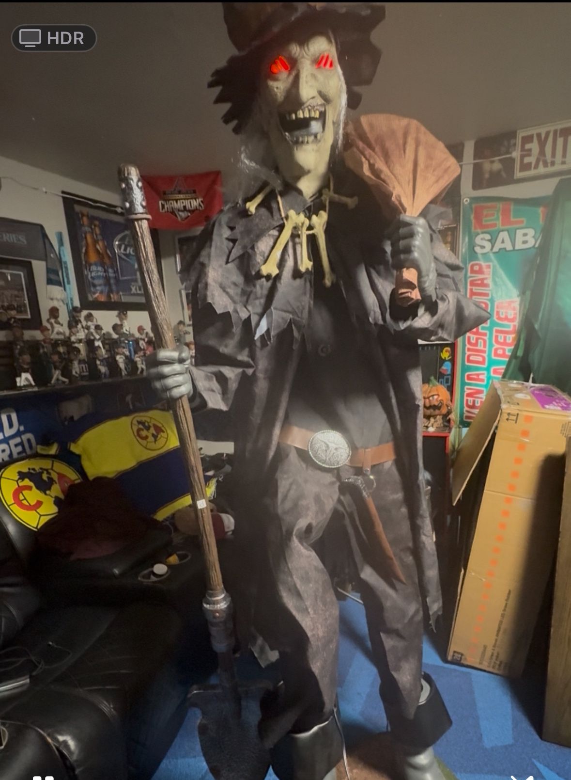 Home Accents Holiday 6.5 ft. Grave & Bones Animated LED Grave Robber 