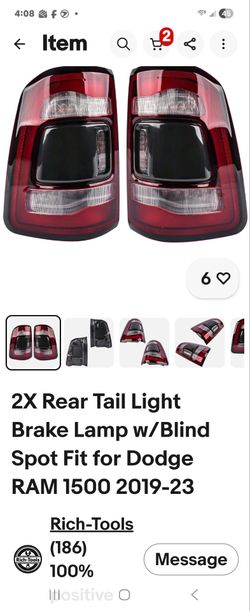 2X Rear Tail Light Brake Lamp w/Blind Spot Fit for Dodge RAM 1(contact info removed)-23