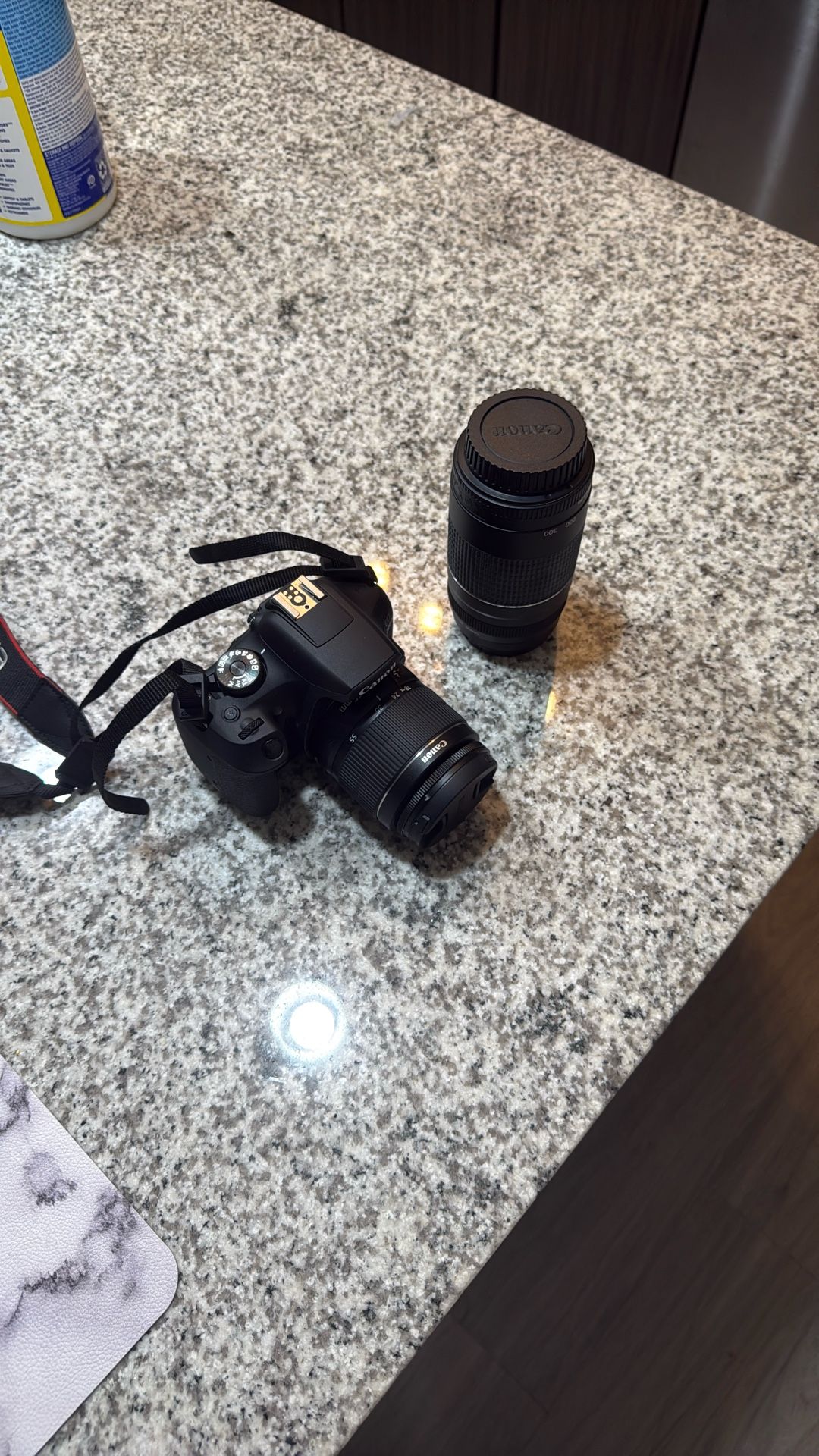 Canon EOS 2000D Rebel T7 + 18-55mm Lens + 75-300mm Lens Kit