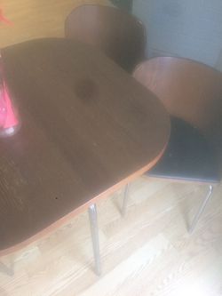 Ikea Fusion Brown Dining Table 4 Chairs