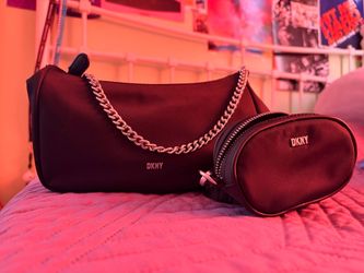 DKNY purse and makeup bag set