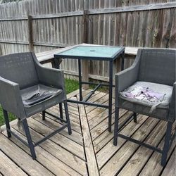 Table height table and chairs