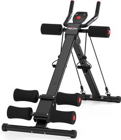 RELIFE AB Workout Machine, Adjustable Ab Trainer Machine, Foldable Ab Cruncher
