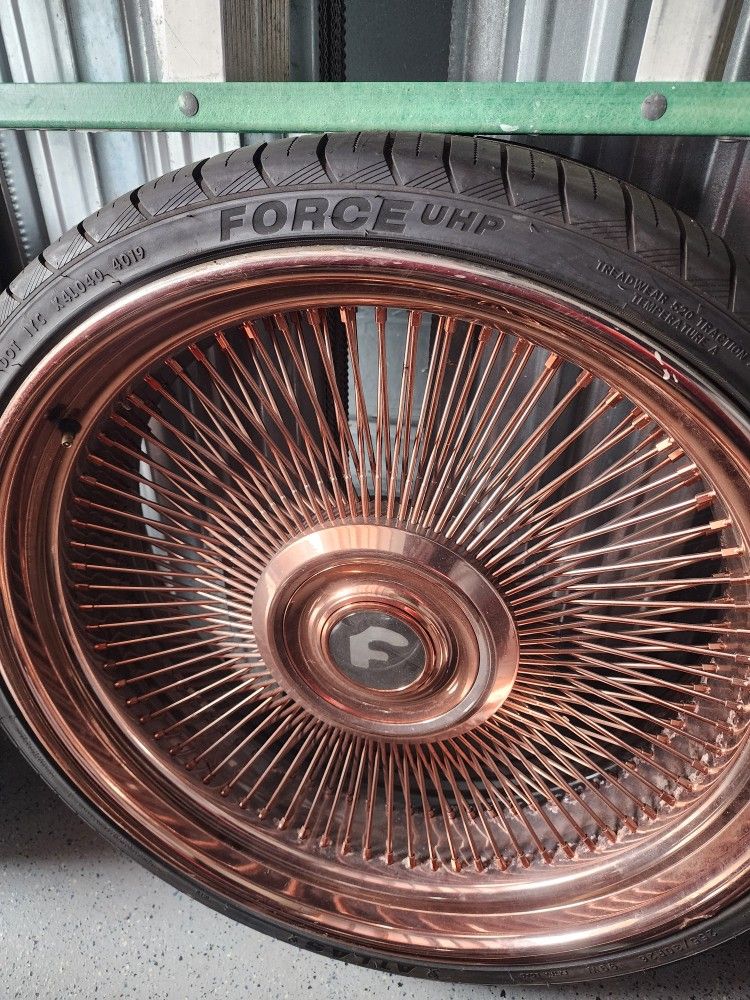 Rose Gold 26 Inch Big Floating Cap Forgiato 5x5 Donk Pattern Or Shortbed Pickup Or Drill For Whatever (Need Gone ASAP Serious Buyer's Only) Read Descr