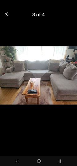 Sectional sofa and table