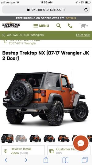 Jeep Wrangler Bestop Trektop Nx 2 Door For Sale In Mint Hill Nc