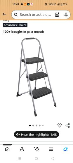 Cosco Three Step Big Step Folding Step Stool- BRAND NEW, on Box