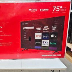 75 tv TCL smart 4k hdtv $55 down on Finacing free delivery 6 month warranty 