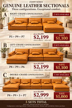 Genuine Leather Sectional Sofa Sale！！！