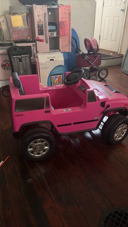 Pink Kids Ride-On Hummer H2 Toy Car