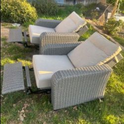 Costco patio furniture high quality oversized patio electric recliners outdoor electric recliners brand new patio set three chairs left $1,000 for all