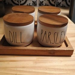 Rae Dunn Spice Containers