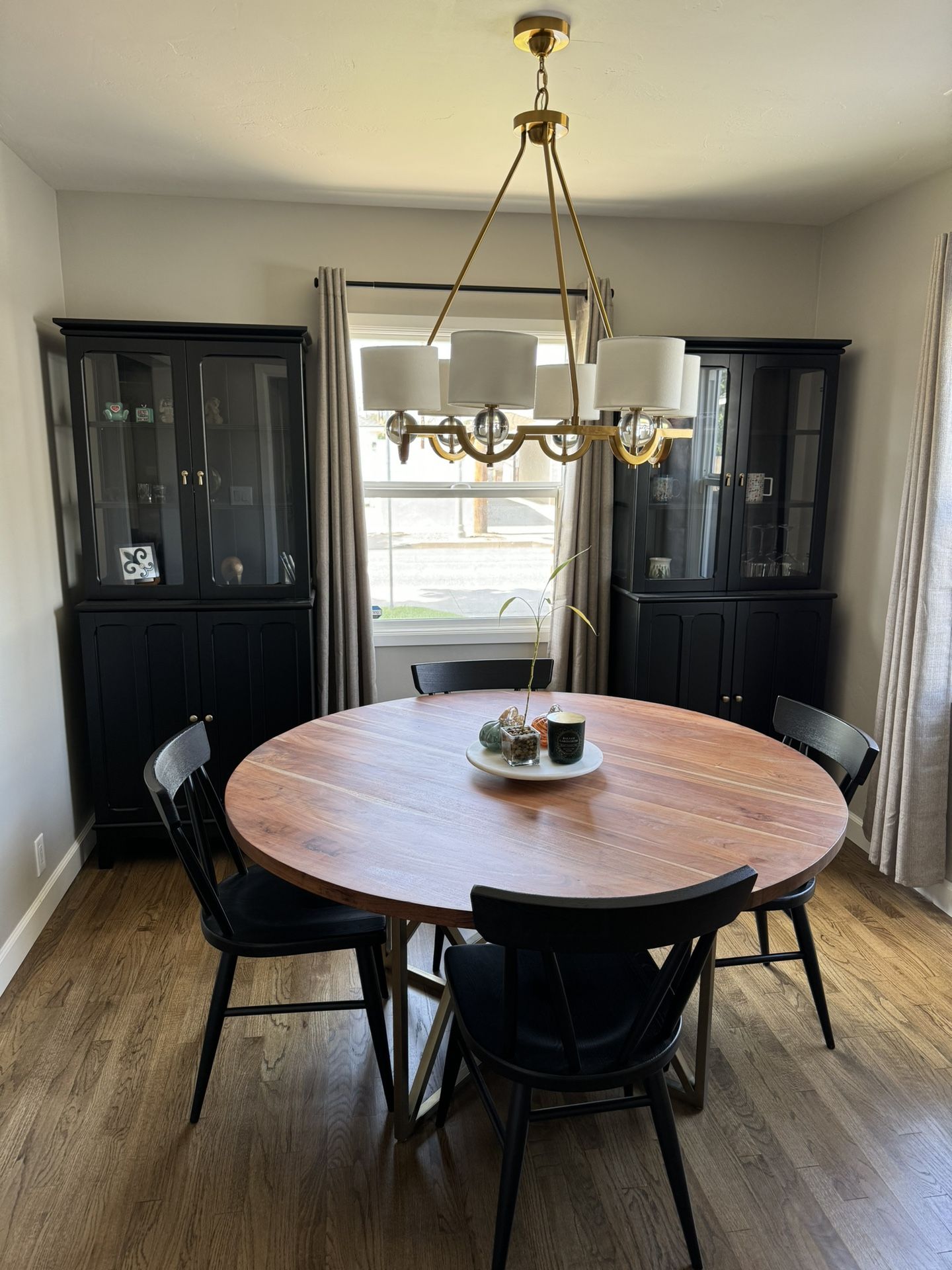LOMMARP Cabinet with glass doors - black