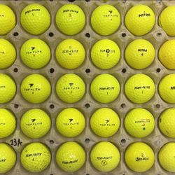 30 Yellow Golf Balls 3/4a Lot B13