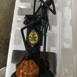 Disney Nightmare Before Christmas Jack Skellington  Broken And Missing Finger Also Light Doesn’t Work Statue/ Big Fig 18