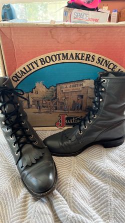 VTG Justin boots grey sz 7