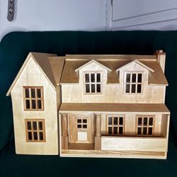 Wooden Miniature Dollhouse Folding Collectible