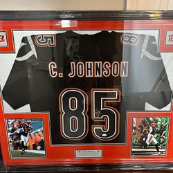 Chad “Ochocinco” Johnson Signed Custom Framed Jersey Cincinnati Bengals JSA COA