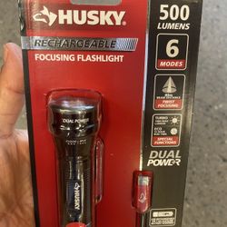 Husky Rechargeable Focusing Flashlight - 500 Lumens