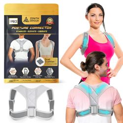Brand New Zenith Armour Posture Corrector | Gray | Adjustable
