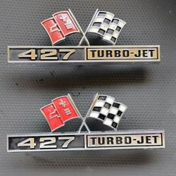 66 Corvette 427 Turbojet Fender Emblems