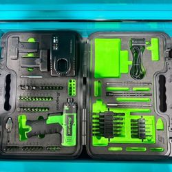 Snap-on 60-pc 14.4V 1/4" Hex Cordless/Brushless Screwdriver Kit 