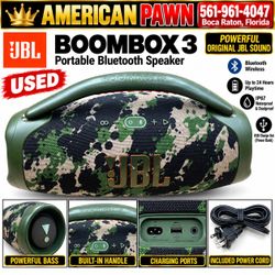 JBL Boombox 3 Portable Bluetooth Speaker - Camo Green