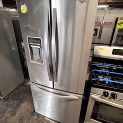 30” Whirlpool French Door Freeze Fridge in excellent condition with 4 Months Warranty 