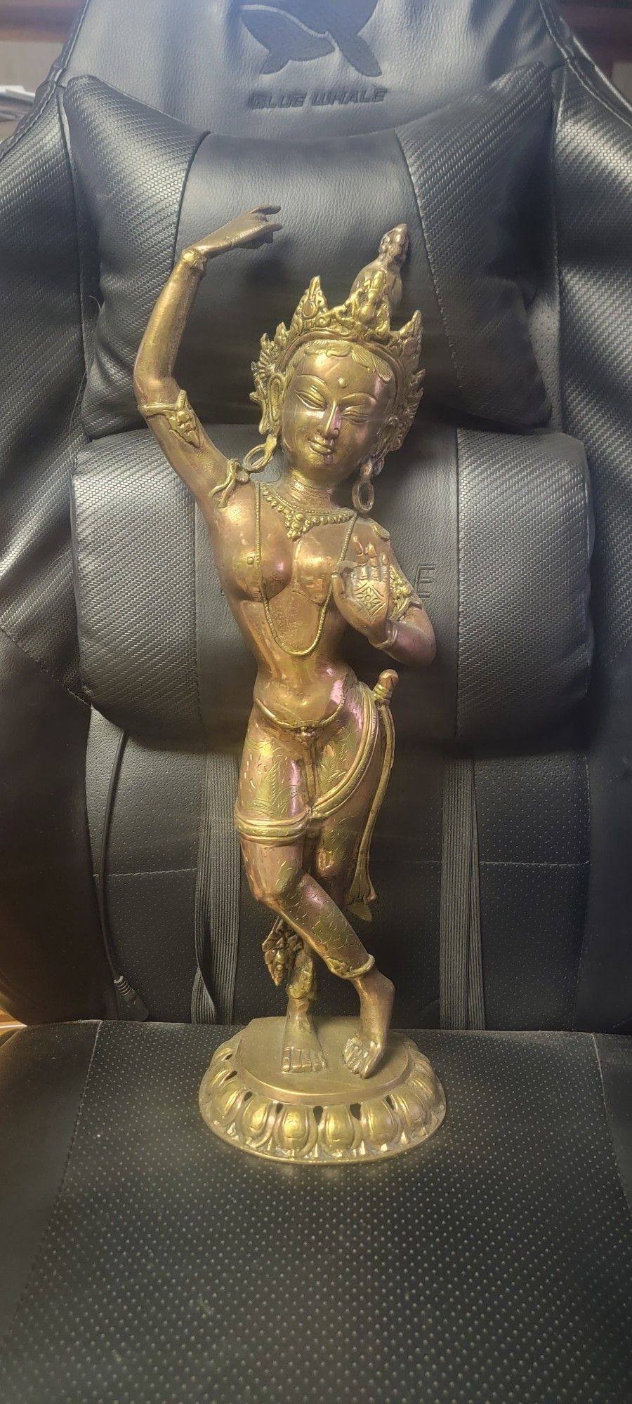 Vintage Indian Copper and Bronze Statue
