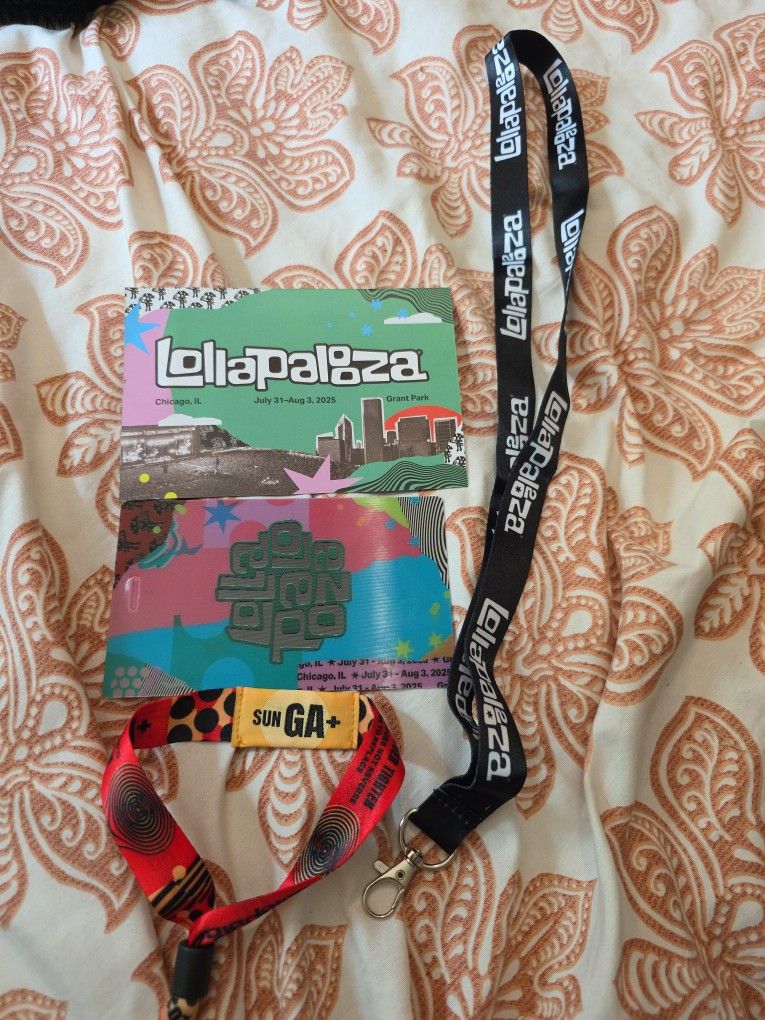 3 Lollapaloza Tickets For This July31-Aug3
