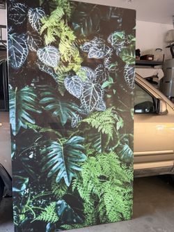 Tall Tropical Leaves Fern Canvas Wall Art 44 x 80 in