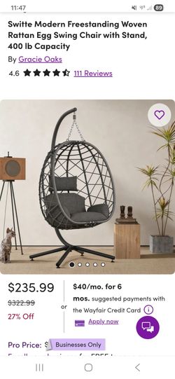 Egg Swing Chair With Stand