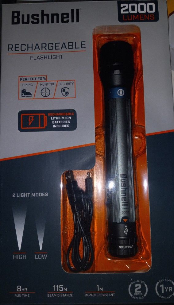 bushnell pro 1500 lumen rechargeable flashlight w/ usb output #20511 Bushnell 20511 Pro 1500 Lumens Rechargeable Flashlight W/ Built in USB  Charger for sale online