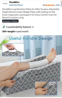 Leg elevating pillow