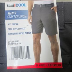 32 Degrees Cool Men's Stretch Shorts Grey Size 34