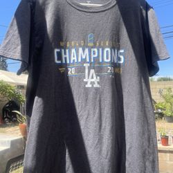 Fanatics Dodgers T-shirt - World Series 2020 Champions Gray Short Sleeved