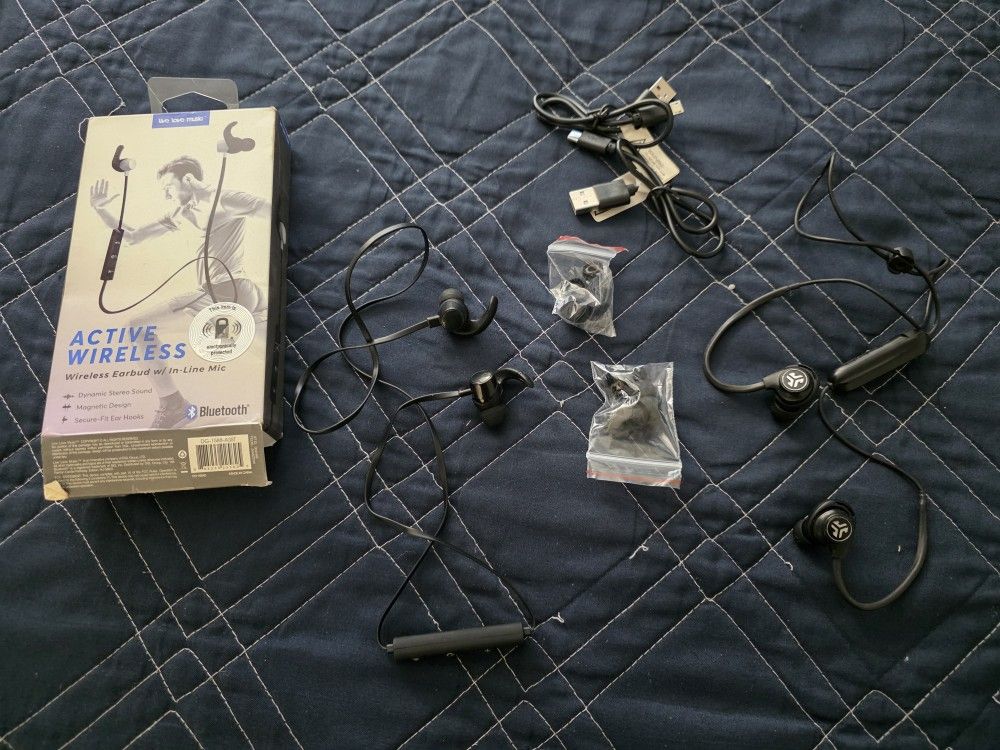 (2) Pairs Of Bluetooth Active Ear Piece Headset Headphones