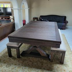 Rustic Dining Pool Table