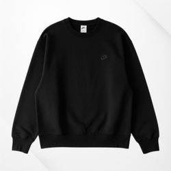 Nike Black Men's XL-TALL Crewneck Sweatshirt Sportswear Club Fleece Pullover