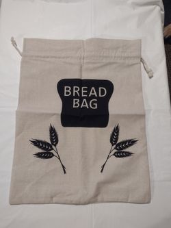 Set of 4 Extra Large Reusable Bread Bags – Cotton Drawstring Bread Storage NEW