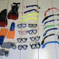 Snorkel & Mask Set - $20/set - discounts for multiple - 3 or more sets.
Swim Fins - $20 pair - adult M size 7-10, junior size 11-1